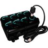 Industrial 8-port unmanaged IP67 Ethernet switch with PoE (RoHS), Includes 4SASO-0001 (IP67 RJ-45 Plug) x 8, 4SASO-0004 (Cap with Tether) x 8 and 4SIO1K0000016 (IP67 Power Plug) x 1ICP DAS